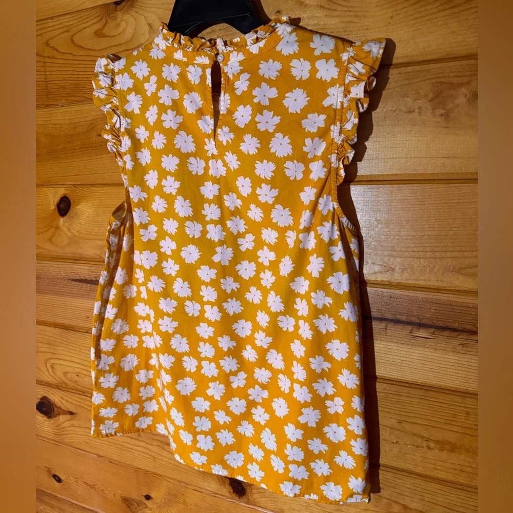 J. Crew Sunflower Yellow Floral Top - Picture 7 of 10